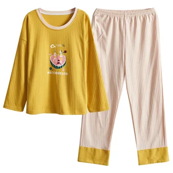 

M-4XL women pajamas autumn long sleeve pyjamas cotton sleepwear women night suit tracksuit home clothing for female