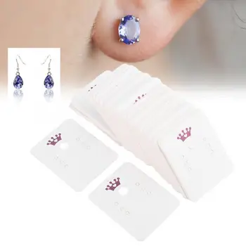 

Portable Earring Packing Card 100pcs Earring Display Card Ear Stud Packing Card Jewelry Accessory (3.8 x 4.8cm) Jewelry Display