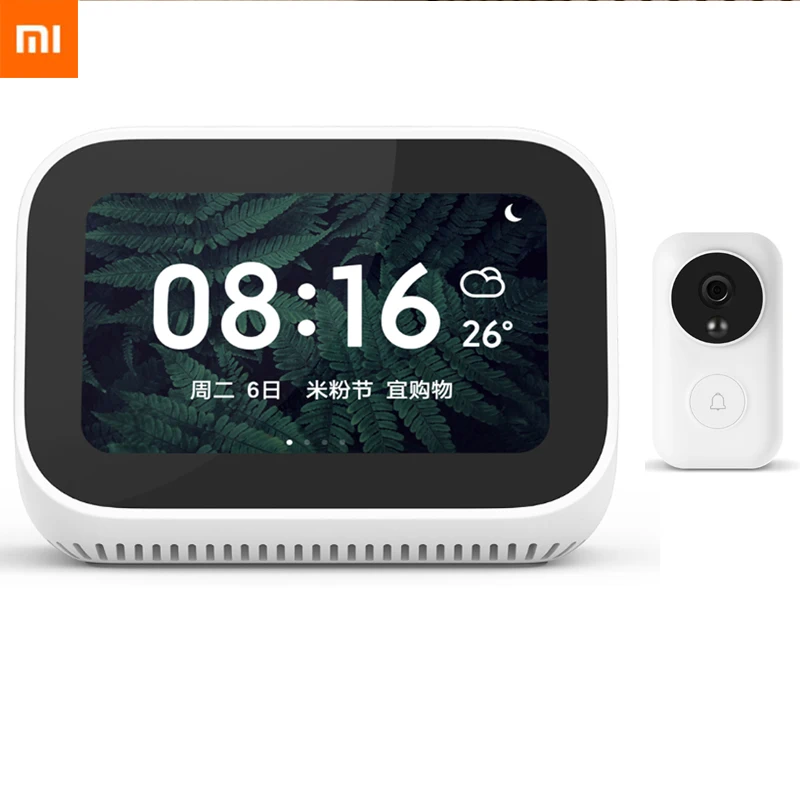 Оригинальный сенсорный экран Xiaomi AI Bluetooth 5 0 динамик цифровой дисплей будильник Wi