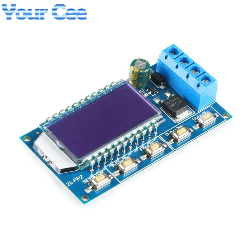 PWM Mode,Pulse Pulse Mode TeOhk LCD High-Power PWM Dimming Speed Control Module with Two Modes and Stop Button 