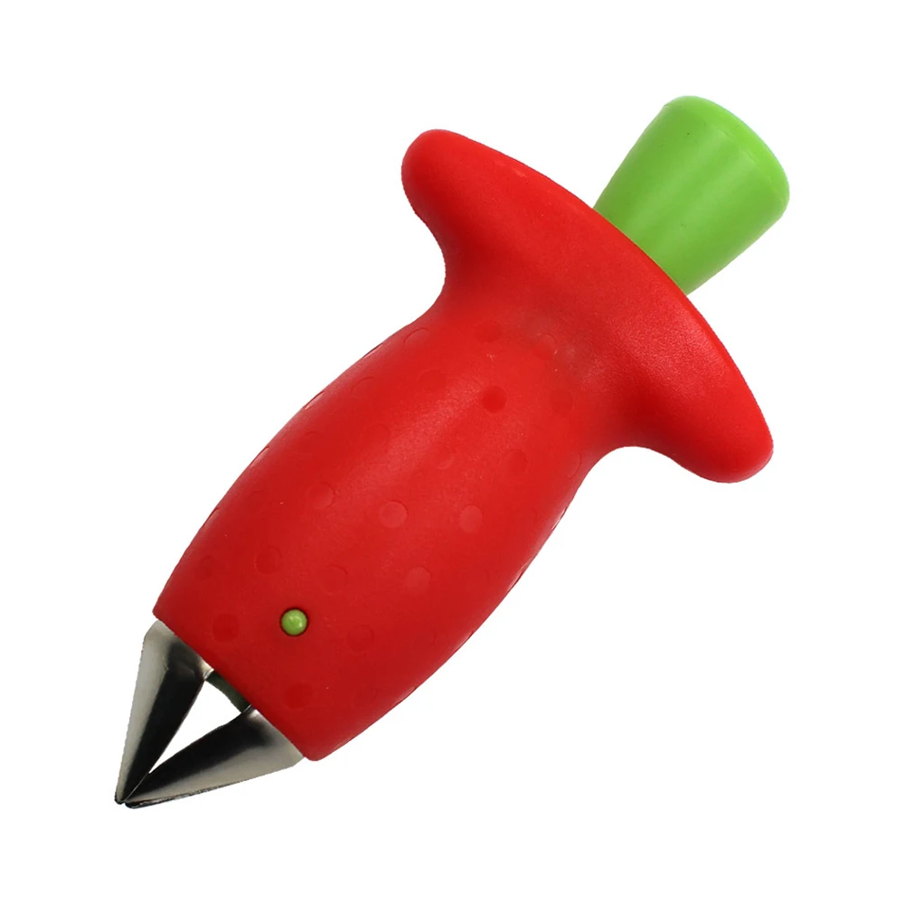 Strawberry Corer Fruit Leaf Remover Strawberry Huller Metal Tomato Stalks Plastic Remover Gadget Strawberry Hullers kitchen Tool
