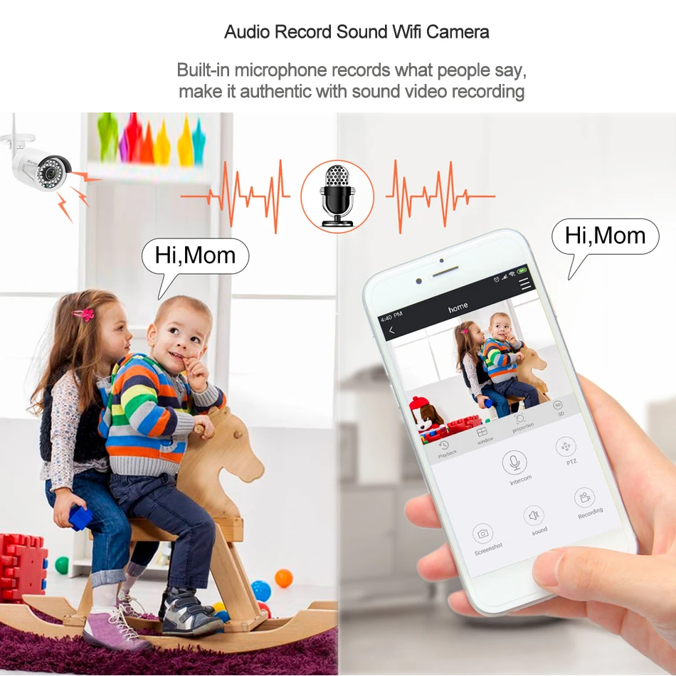 Techage H.265 4CH 1080P Wireless NVR Kit CCTV System 2MP Audio Sound WiFi IP Camera IR Outdoor Vide - 32573886173  Techage H.265 4CH 1080P Wireless NVR Kit CCTV System 2MP Audio Sound WiFi IP Camera IR Outdoor Vide - 32573886173