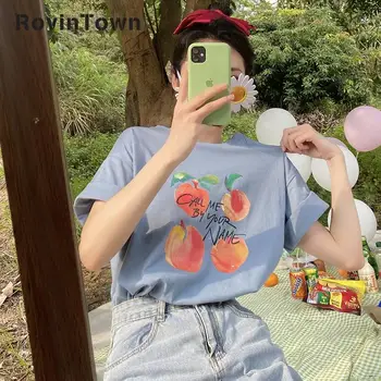 

2020 New Summer T-shirt Women Casual Loose Short-sleeved Lettered Sweet Print O Neck Tops Kiwaii Harajuku Style Free Shipping