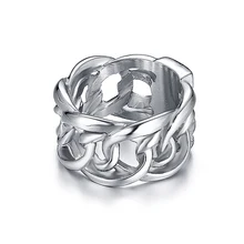 Горячая Распродажа цепочка в стиле панк-рок кольца для мужчин и женщин байкерское кольцо ювелирные изделия из нержавеющей стали VR166