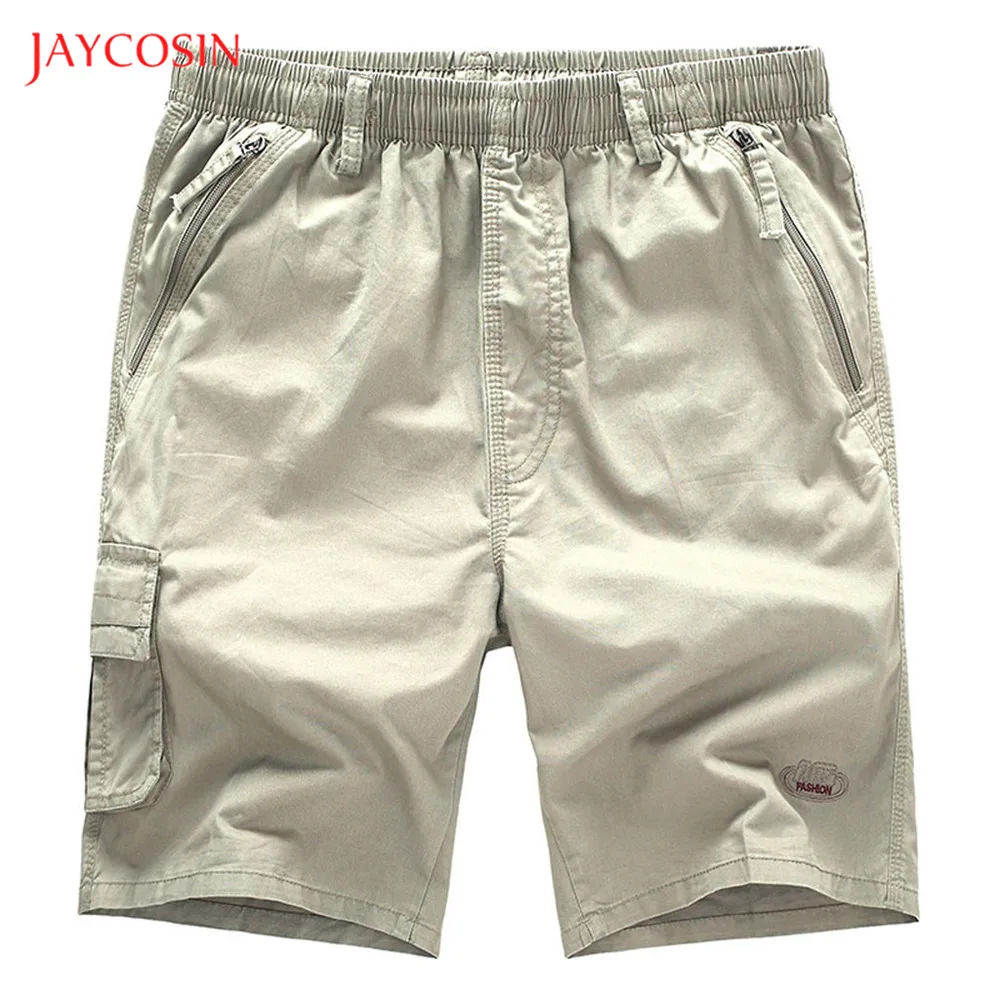 Jaycosin, брендовые новые шорты Карго, повседневные, высокое качество, 4 цвета, военные шорты, хлопок, одноцветные шорты с карманами, летние