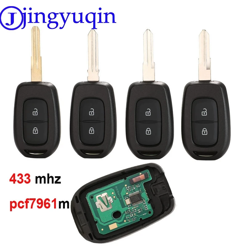 Дистанционный Автомобильный ключ jingyuqin 10ps 433 МГц для Renault Sandero Dacia Logan Lodgy Dokker Duster с