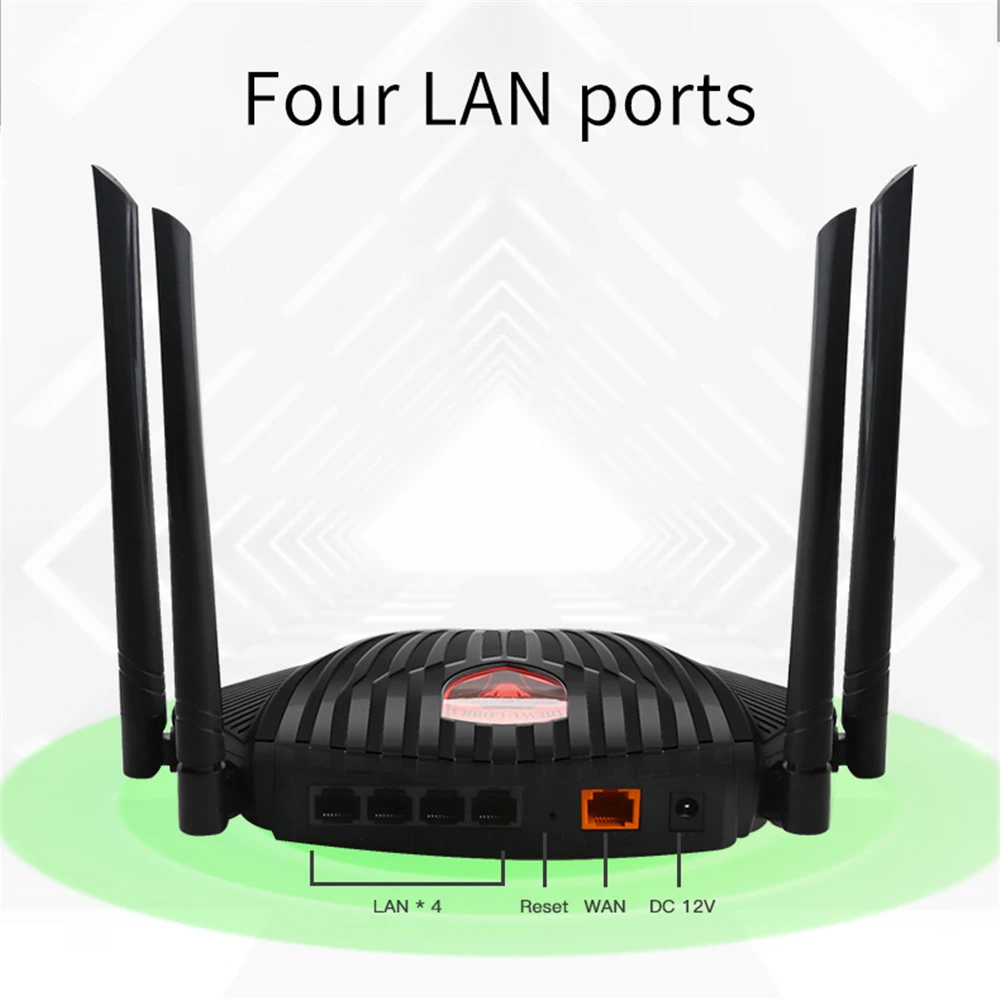 Nieuwste 4 Lan Poorten 1200M Dual Band Gigabit Router 2.4/5Ghz High Speed  Wifi Repeater door De Muur Wifi Router IPV6|Draadloze Router| - AliExpress