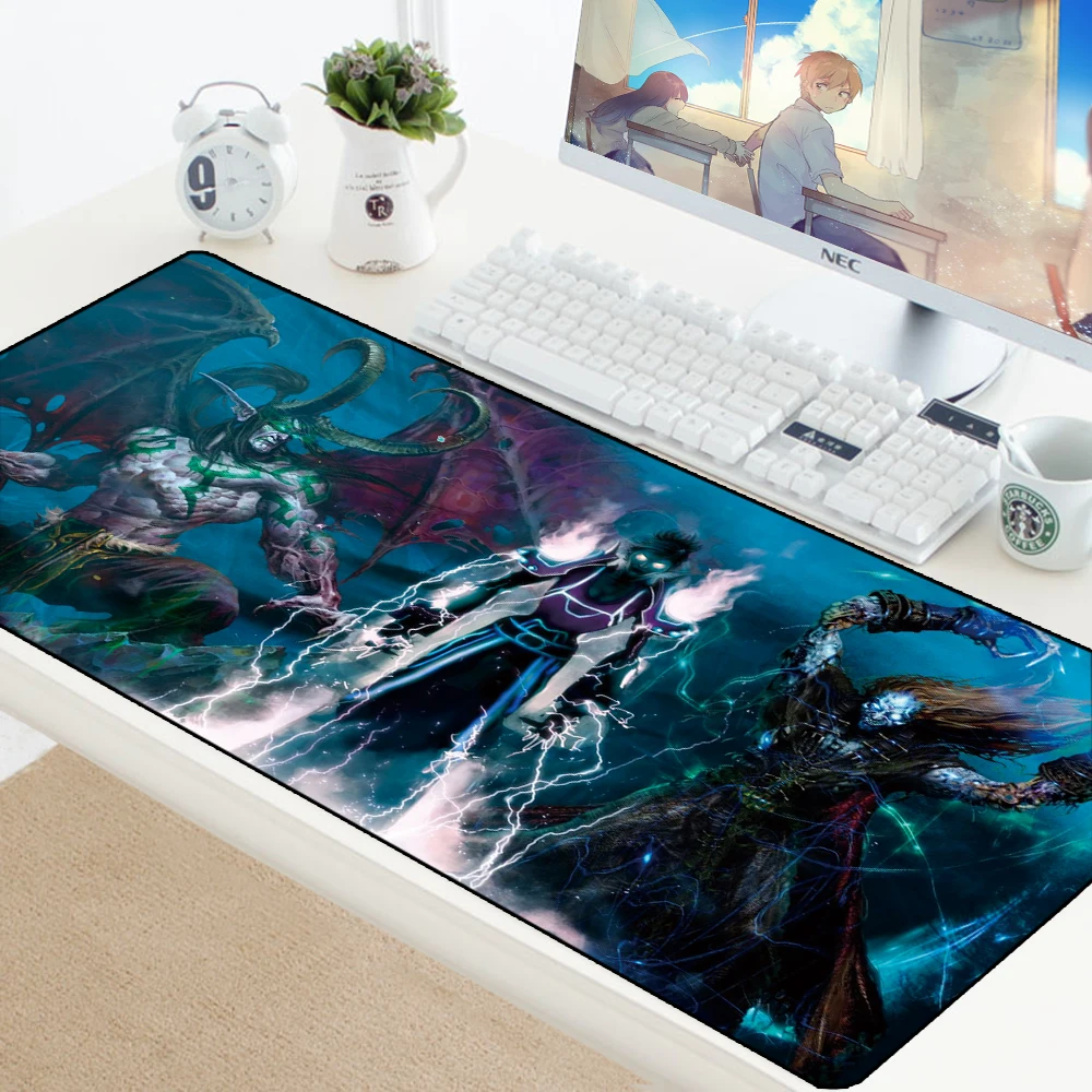 Warcraft коврик для мыши XL большой коврик для мыши Противоскользящий большой стол игровой геймер Коврик для мыши 70x30 см резиновая запирающая кромка компьютерный коврик