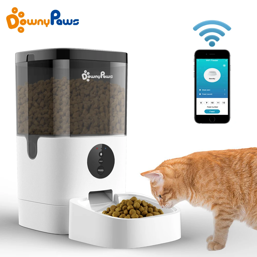 4/6L Automatic Pet Feeder For Cats WiFi Smart Swirl Slow Dog Feeder
