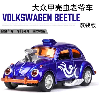 

1:36 high simulation retro Volkswagen Beetle modified version of children's alloy pull back car model ornament for children gift