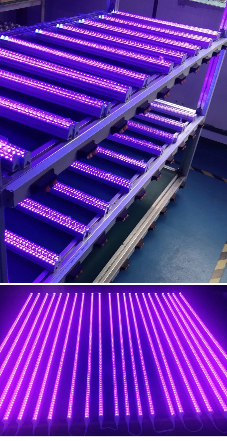 Modern LED purple light tube KTV bar stage T5 tube UV fluorescent agent detection UV purple light banknote disinfection lamp