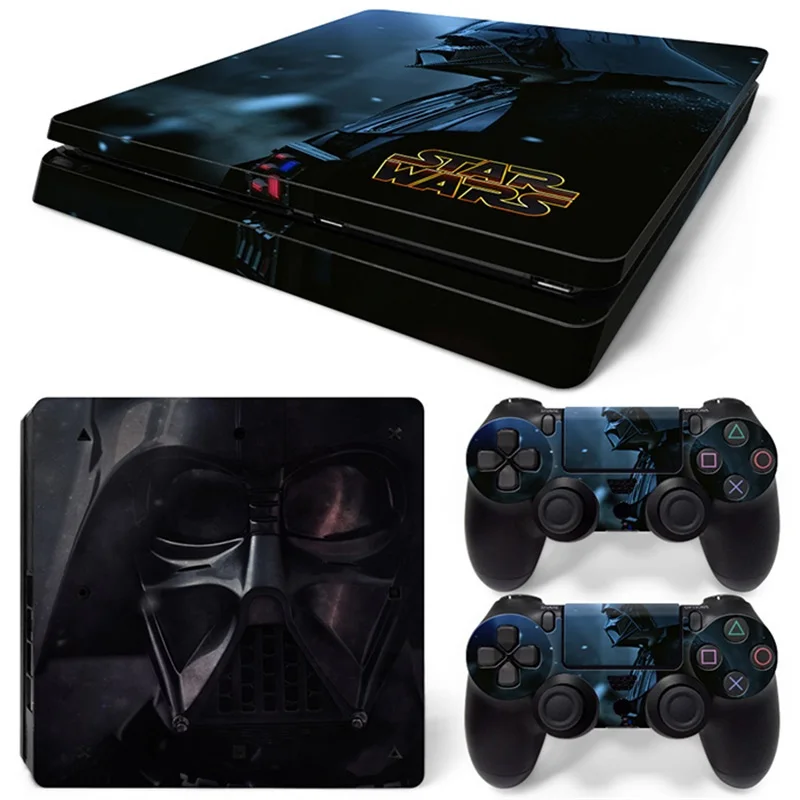 Marvel Iron man Star Wars Vinyl Skin Sticker for PS4 Slim Console and 2 Controllers Decal Cover Game Accessories 