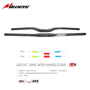 

Ullicyc AERO Series Full Carbon Fibre Handlebar U-shaped sign R Rubber Label MTB Handlebar Flat/Rise Handlebar Bicycle Parts