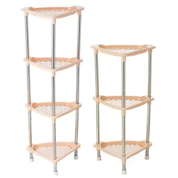 

New 3/4 Layer Gap Kitchen Storage Rack Slim Slide Tower Movable Plastic Bathroom Shelf Wheels Space Saving Floor stand Large