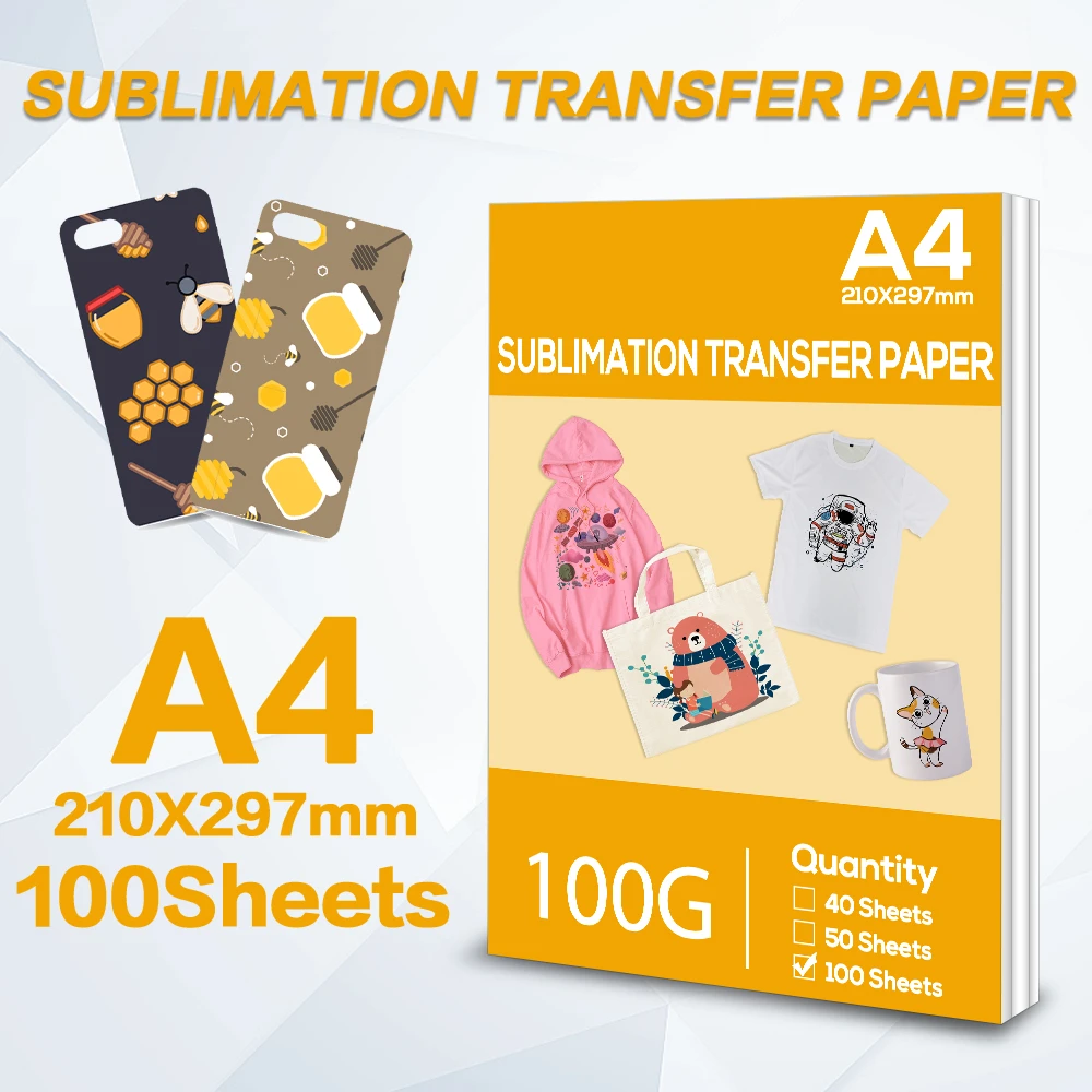 100 Sheets Inkjet Heat Transfer Sublimation Printing Paper Diy T Shirt Hat Cup For Inkjet Printer Sublimation Transfer Paper Copy Paper Aliexpress