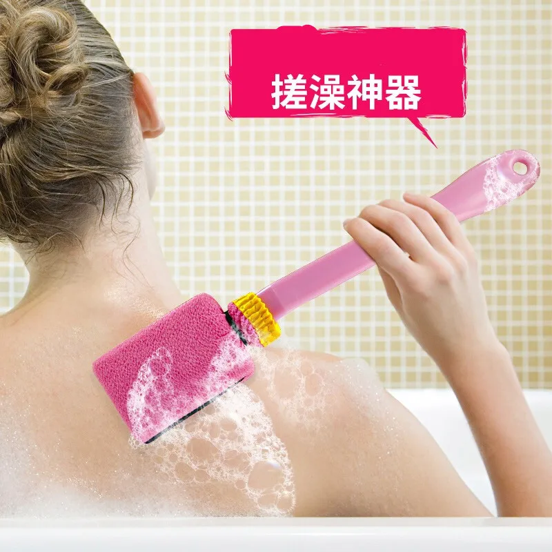 

Xin Sound Bath Brush Long Handle Back Rubbing Bath Rubbing Towel Useful Product