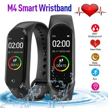

New M4 0.96 Inch Touch Color Screen Smart Band Support Blood Pressure Messages Reminder Sport Waterproof Smart Watch Wristbands