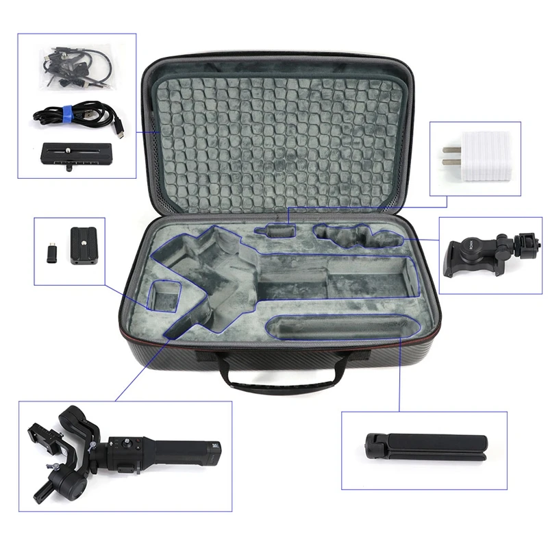EVA Hard Shockproof Case Box Portable Storage Bag Carrying Case for DJI Ronin-S SC Handheld Gimbal Stabilizer and Accessories