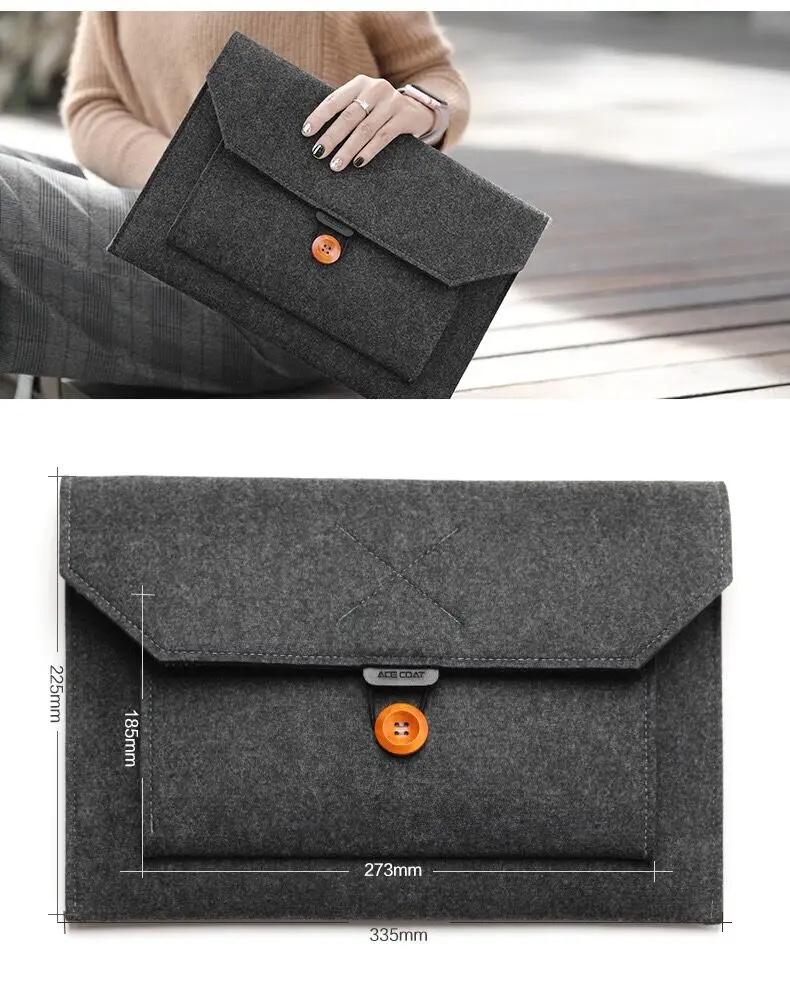11 12 13 15 модный шерстяной фетровый карман для ноутбука сумка чехол для Macbook Air Pro retina lenovo Asus hp мягкий чехол для ноутбука сумка