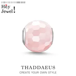 Бусины розовый Facete, серебряные бусины подходит браслет Томас Европейское ожерелье DIY Bijoux Ювелирные украшения в подарок для женщин