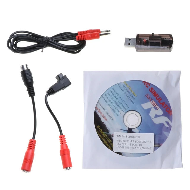New 22 in 1 Simulator RC USB Flight Simulator Compact Disc Cable Support Realflight G7 Radio Aerofly FMS XTR 1