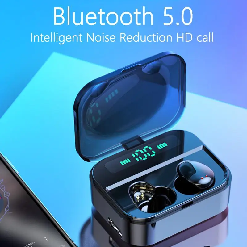 

Wireless Earphone Bluetooth 5.0 Earbuds TWS Fingerprint Touch Sporting Outdoor Earphone Mini IPDSstyles Waterproof Headphones