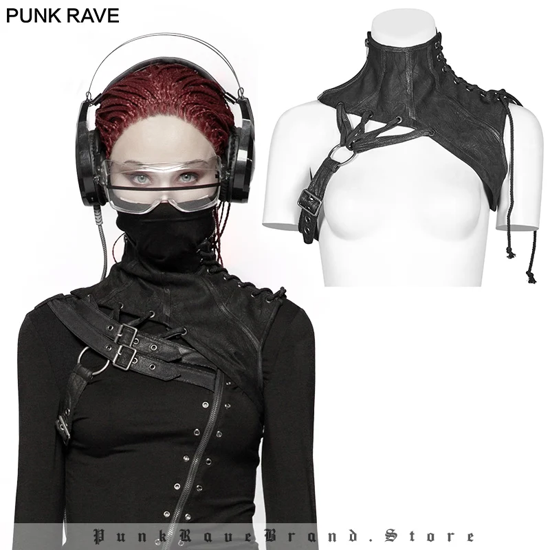 

PUNK RAVE Steampunk Ladies Neck Cover Ritual Post Apocalyptic Neck and Strap Harness Harajuku Cosplay Club Women Accesories
