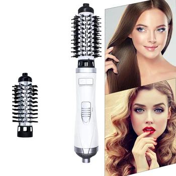 

2 in 1 Multifunctional Hair Dryer Volumizer Rotating Hot Hair Brush Curler Roller Rotate Styler Comb Styling Curling Flat iron