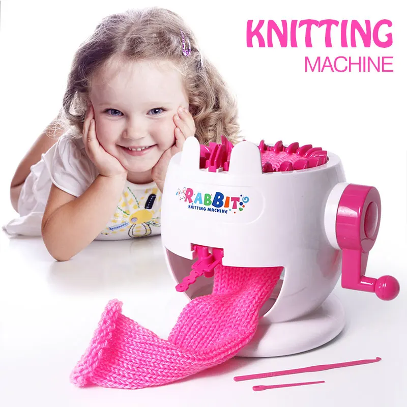 

DIY Toy Auto Knitting Machine For Kid Children DIY Knit Hand Weaver loom for scarf hat Diy Clothes Children's Learning Toy Gifts