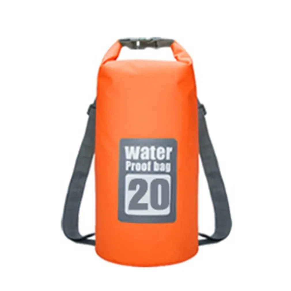 Orange 20L Уличные водонепроницаемые сумки для плавания, водостойкий рюкзак для плавания, складная дорожная сумка для хранения, большая емкость для катания на байдарках, рафтинг - Цвет: Orange 20L