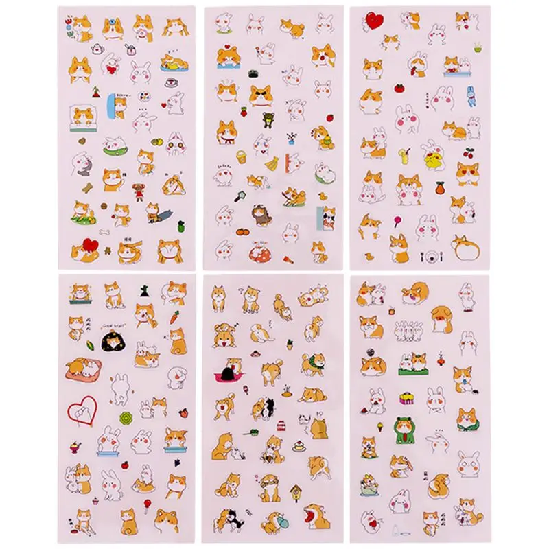 Cute Cartoon Dog Style Sticker Scrapbook Decoration Pvc Stationery ...