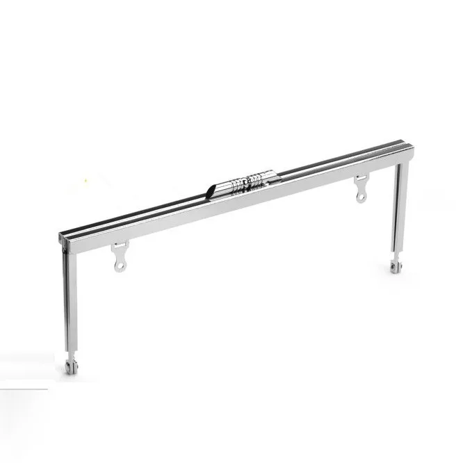 Free Shipping Wholesale China Bag Handle 8" X 3" Nickel Metal Purse Frame With Modern Style Clasp And Chain Loops