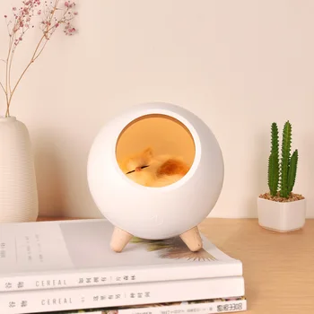 

Fashion Cute Cat Pet House Ambience Lamp Usb Charging Cute Cartoon Mini Led Night Light Home Decoration Dropship