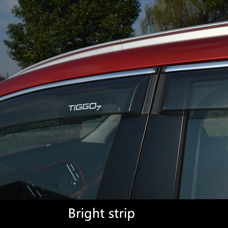 Для chery tiggo7 tiggo 7- автомобильный оконный козырек покрытие яркий дождь бровь отделка козырек украшение автомобиля аксессуары