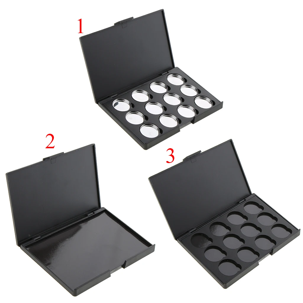 Pigment Eye Shadow Powder Empty  Palette Box Makeup Case Pans Holder