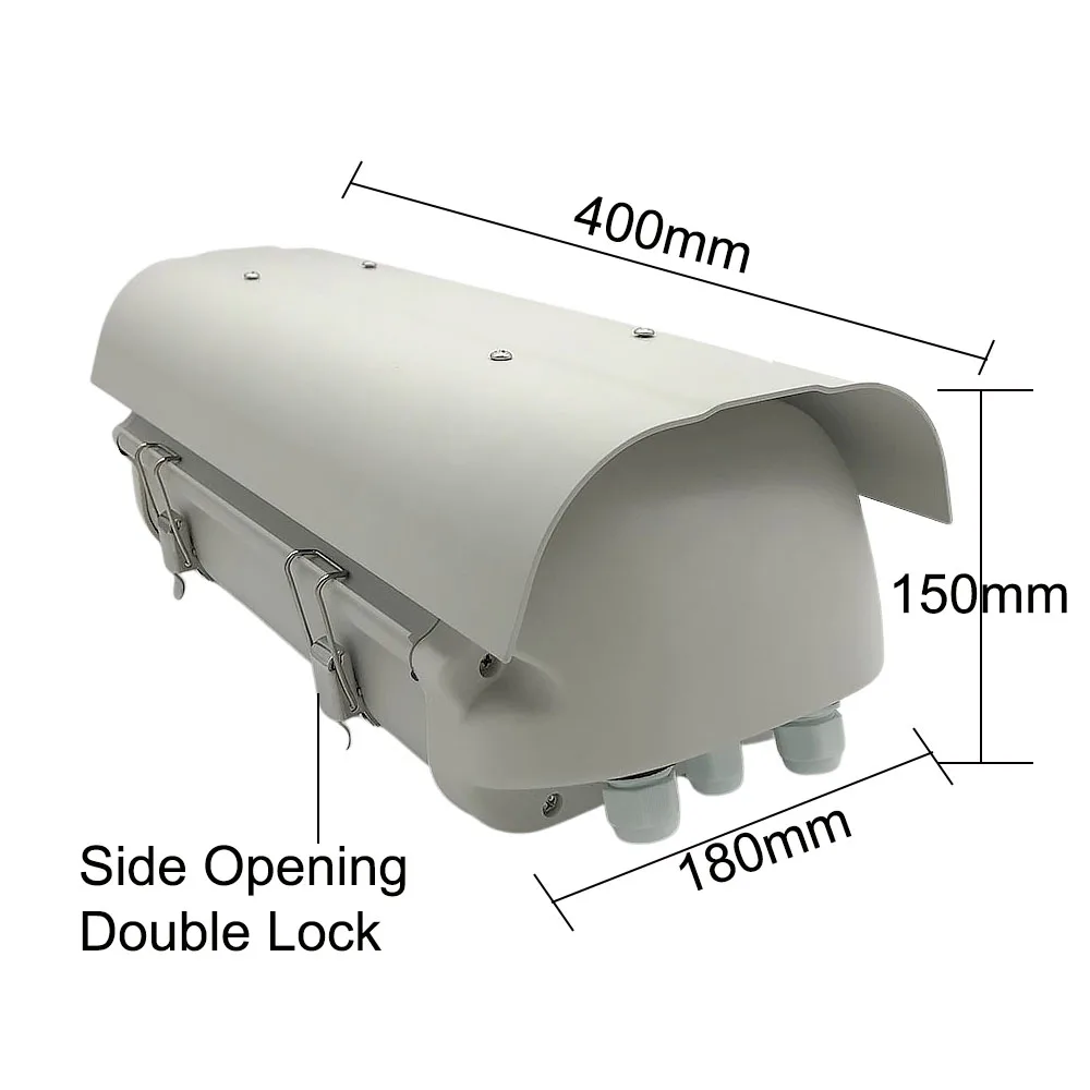 Large Size Indoor Outdoor Waterproof Security Surveillance CCTV Camera Housing Cover Case Aluminum Side Open Double Locks Shell