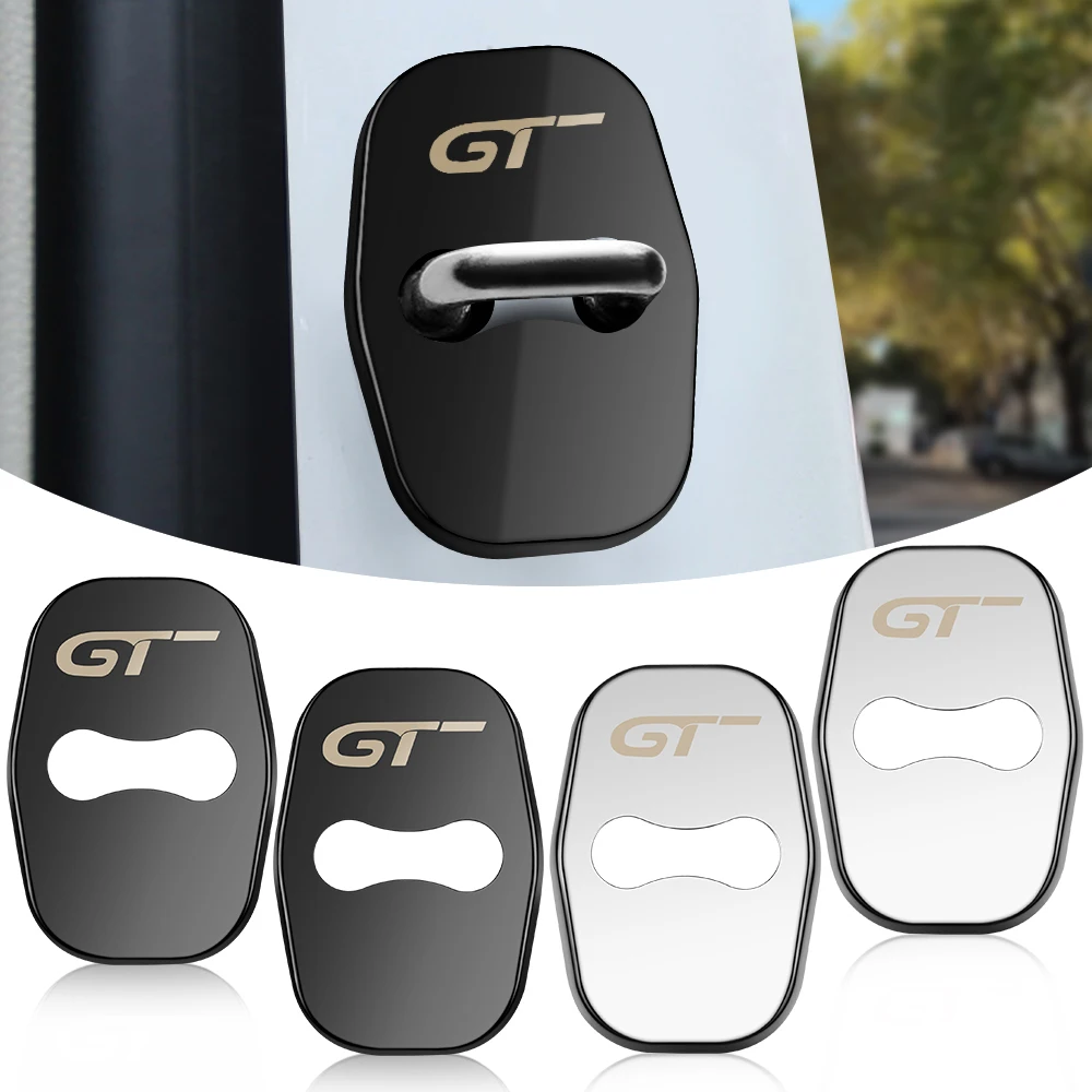 4 шт. GT Logo крышка дверного замка автомобиля Защитная для Peugeot 108 208 308 508 2008 3008 4008