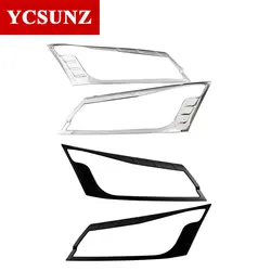 2019 couverture de phares pour toyota hiace van banlieue quantique 2019 2020, accessoires extérieurs Chrome noir fibre de carbone Ycsunz 