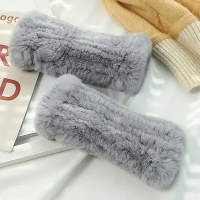 grey Glaforny Женская Корейская версия новых меховых перчаток из меха кролика Рекс, теплые меховые перчатки, осенние и зимние женские голые рукавицы - Color: grey