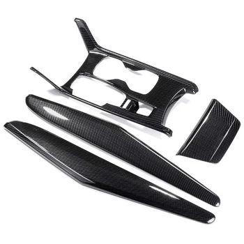 

4PCS ABS Carbon Fiber Car Interior Water Cup Holder Console Gear Shift Panel Cover Trim for Honda Accord 10Th 2018-2020