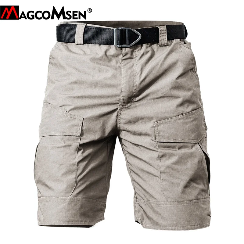 MAGCOMSEN Military Camouflage Shorts Men Summer Waterproof Tactical Cargo Work Army Combat Airsoft Muti-Pockets | Мужская одежда