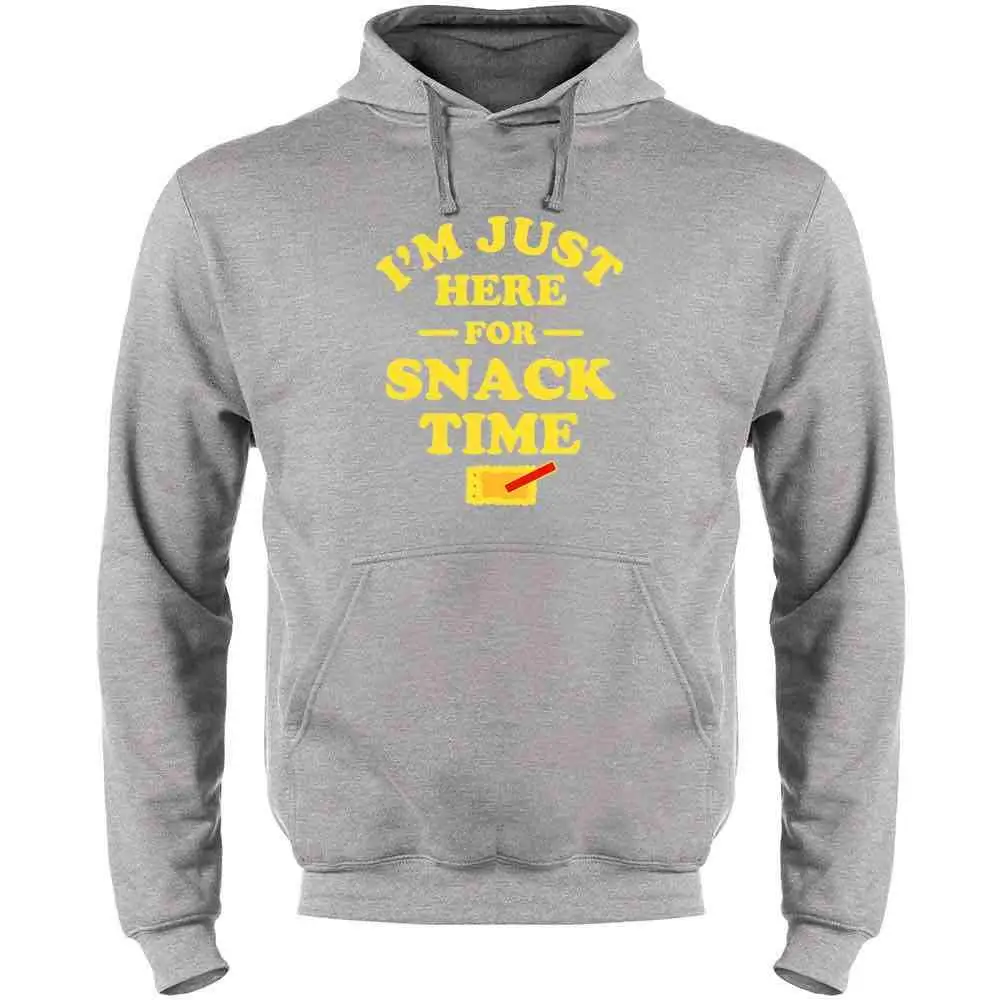 Забавный свитшот с надписью «I'm Just Here for Snack Time Back to School», толстовки для мужчин, унисекс, мужская толстовка с капюшоном