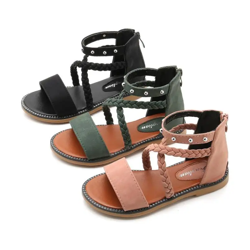 Kids Girls Sandals Summer Toddler Shoes Girl Non-slip Beach Sandal Toddler Shoe Soft Sandals Dancing Shoes Roman beach shoes,children sandals,kids shoes,kids sandals