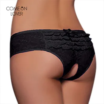 

Sexy Tanga With Bowknot Ladies Panties Low Waist Lace Underwear Lingerie Plus Size 5XL 6XL Crotchless Bragas Mujer Sexy