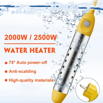 安い 2000-2500ワットeu 220vフローティング電気温水器ボイラー水加熱ポータブル浸漬サスペンション浴室水泳プール