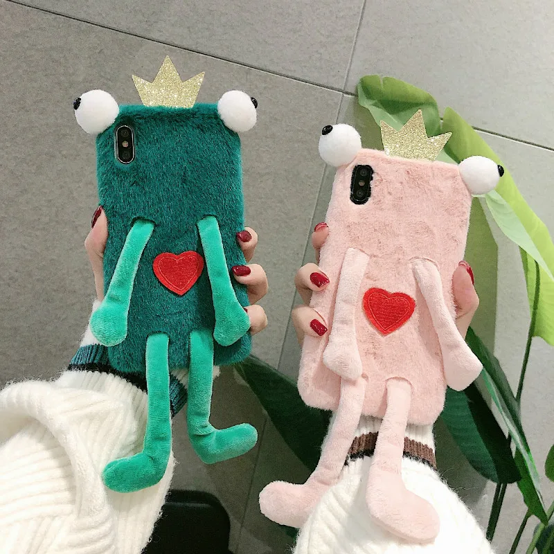 

For Nokia 9 8 7 6 5 3 2 8.1 7.1 6.1 5.1 3.1 2.1 3.2 X3 X5 X6 X7 1 Plus Cute Plush Animal Frog Phone Cases Protective Back Covers