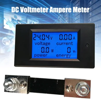 

Digital Battery Test Tool Ammeter Voltmeter Direct Current Voltage Power Electric Energy Consumption TN99