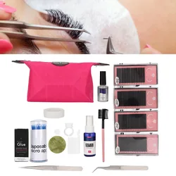 Professional Complete Eyelash Extension Tool Kit False Eyelashes Tweezers Cotton Swabs Comb Grafting Eyelash Makeup Beauty Set