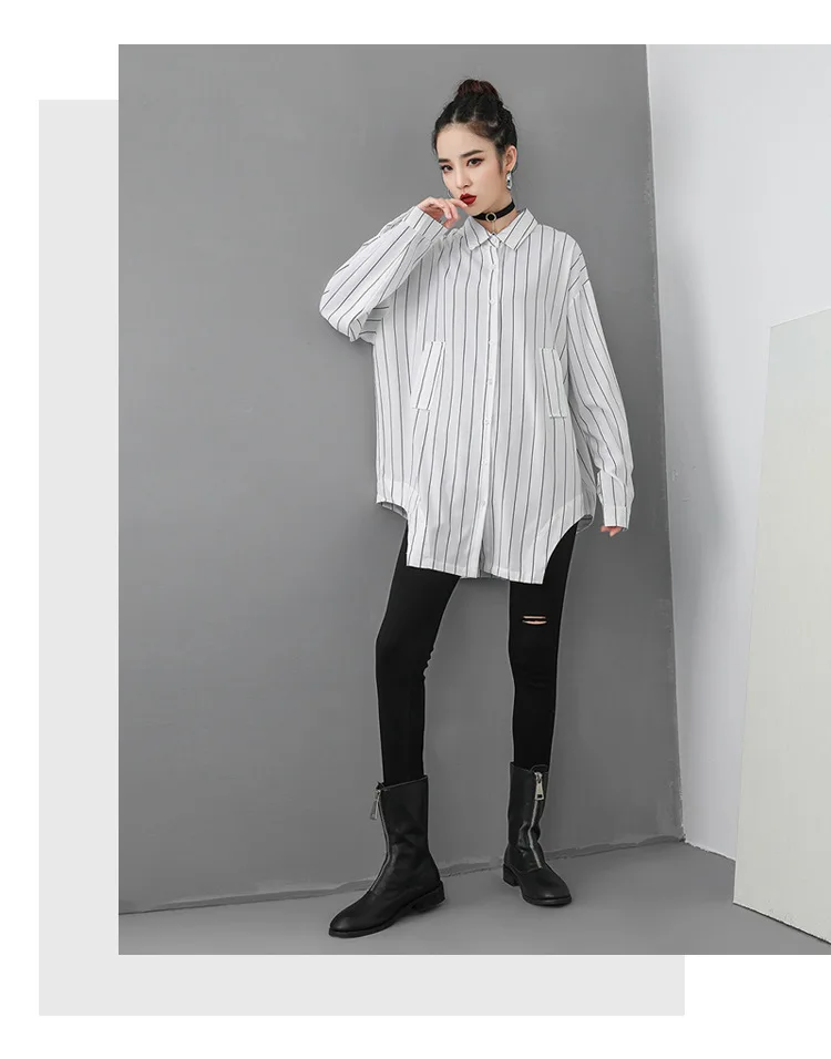 Max LuLu модные корейские уличные женские топы в стиле панк хлопковые блузки женские полосатые шифоновые длинные рубашки винтажная осенняя одежда