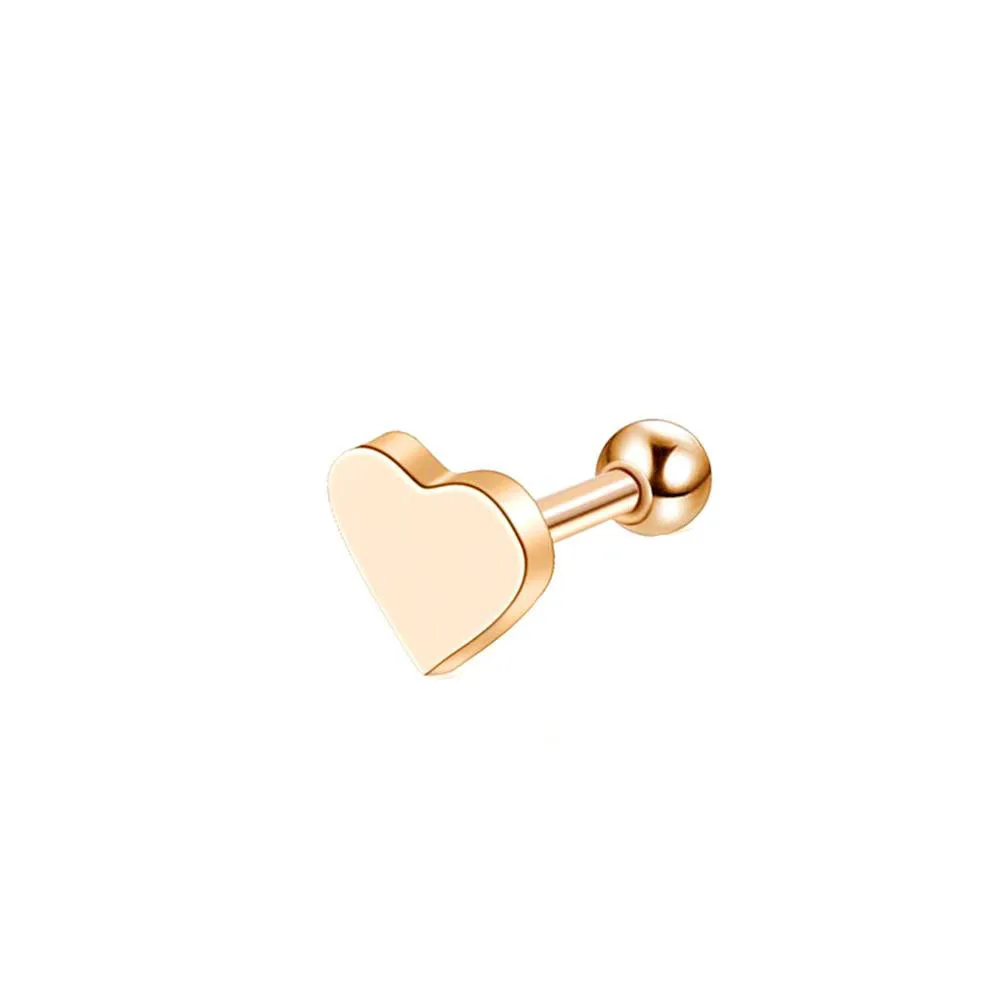 Корейские серьги в форме сердца для девушек, женские серьги в форме сердца, серьги-гвоздики с орнаментом, ювелирные изделия, кулон, подарки, Прямая поставка - Окраска металла: Gold
